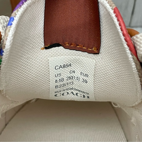COACH Citysole Skate Pride Collection Rainbow Signature Canvas Low Top Sneakers - Picture 11 of 11